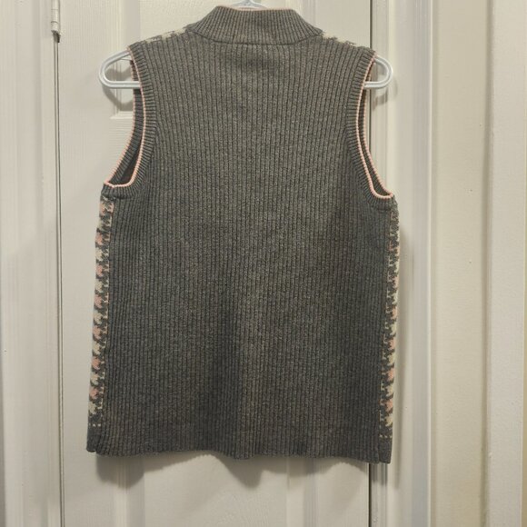 Gess Women's Sleeveless Wool & Cashmere Vest with Zip, Size M - Picture 7 of 10